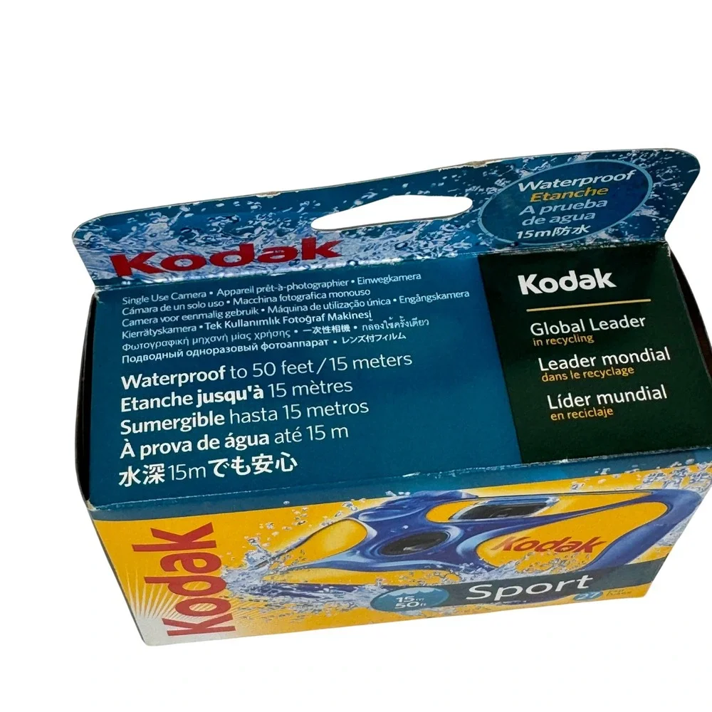 Kodak Sport Waterproof‎ 35mm Disposable Camera 27 Exp 2013 Made in Mexico